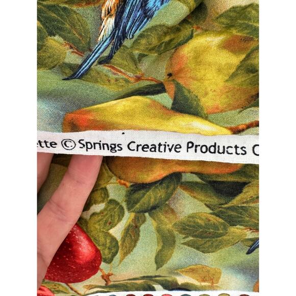 Wild Wings Fabric Yardage Birds on Branches with Fruit Rosemary Millette Fabric - Picture 11 of 12